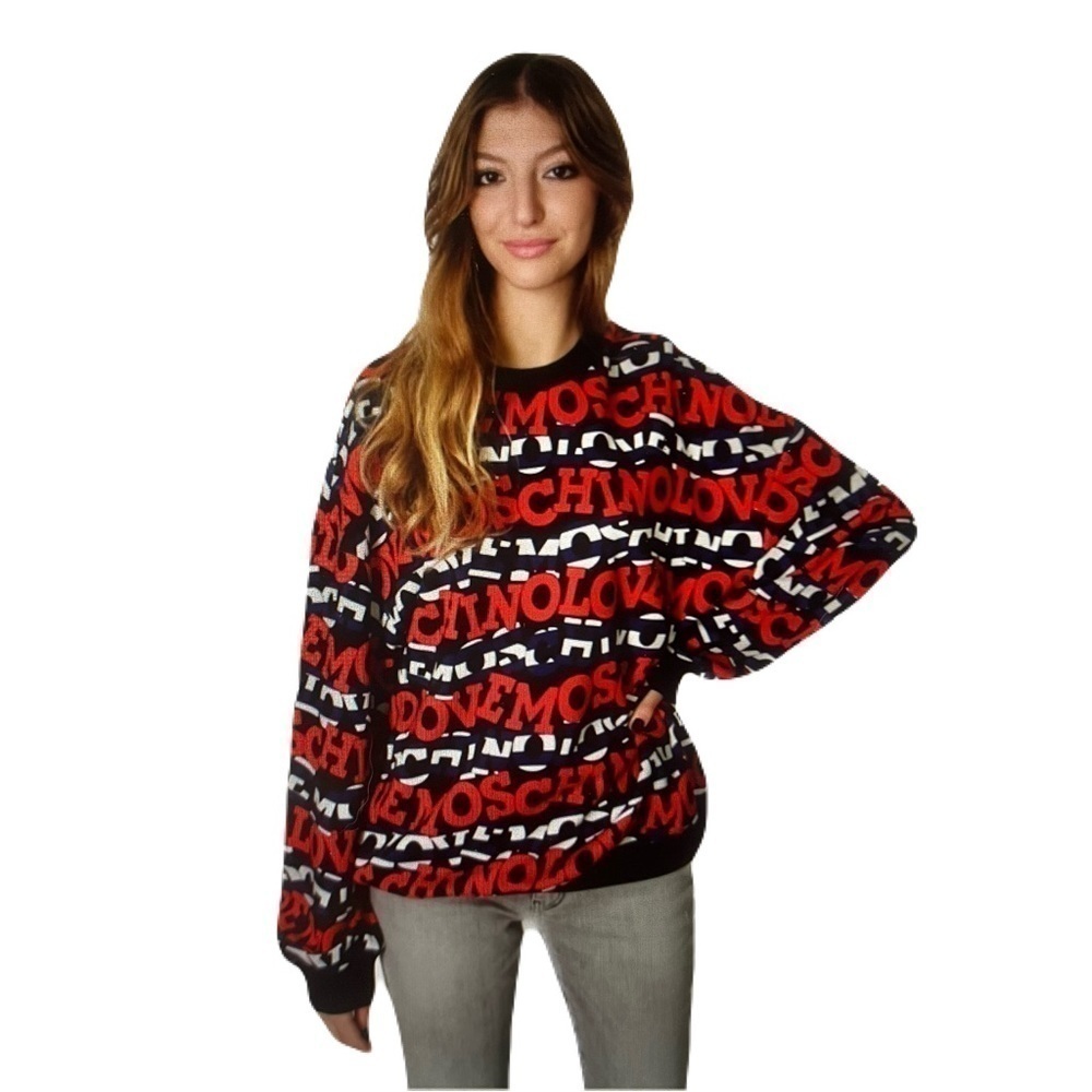 NWT Love Moschino | Women's Oversized Crewneck Sweater Size 6 US